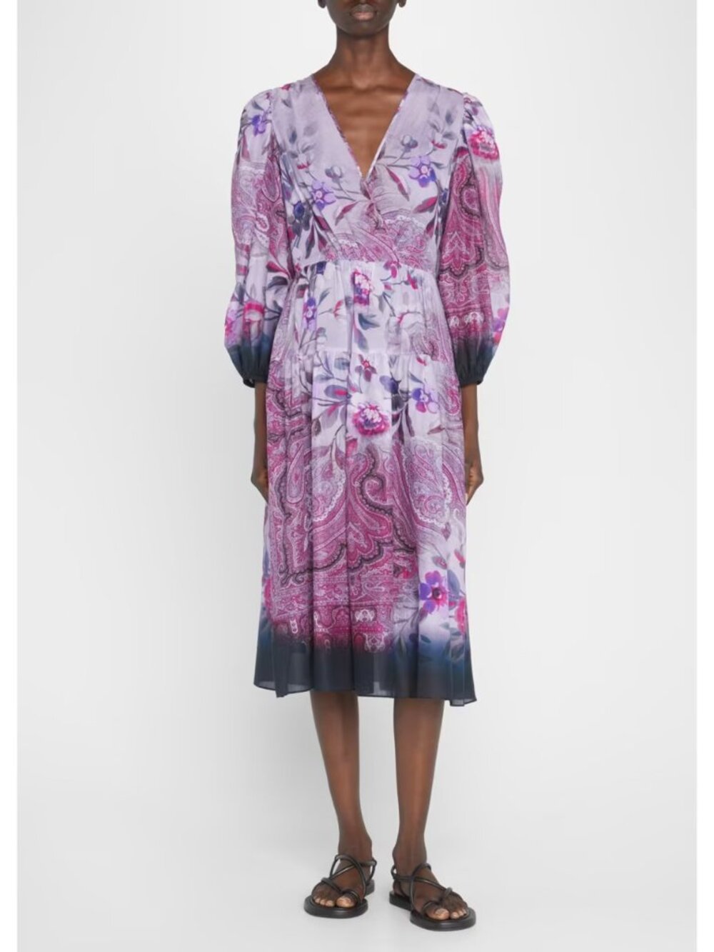Kobi Halperin Chloe Floral Paisley Print Knee Length Dress Size M NWOT $578